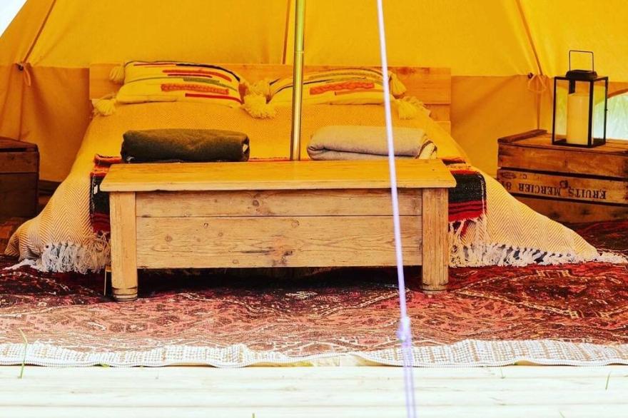 Exclusive camping in 13 acres of magical meadow and woodland.