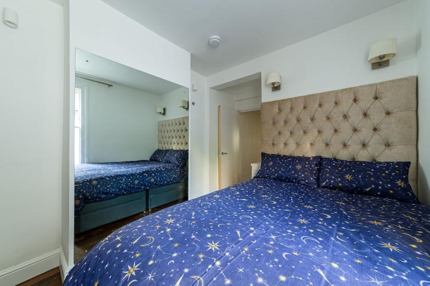 Specious bright Flat with garden in central london