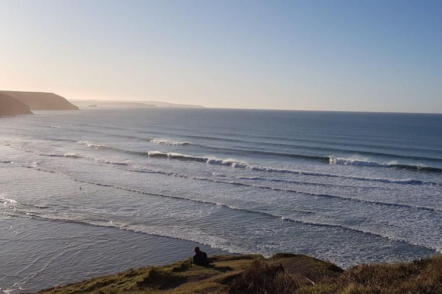Dramatic sea views along North Coast of Cornwall towards St Ives