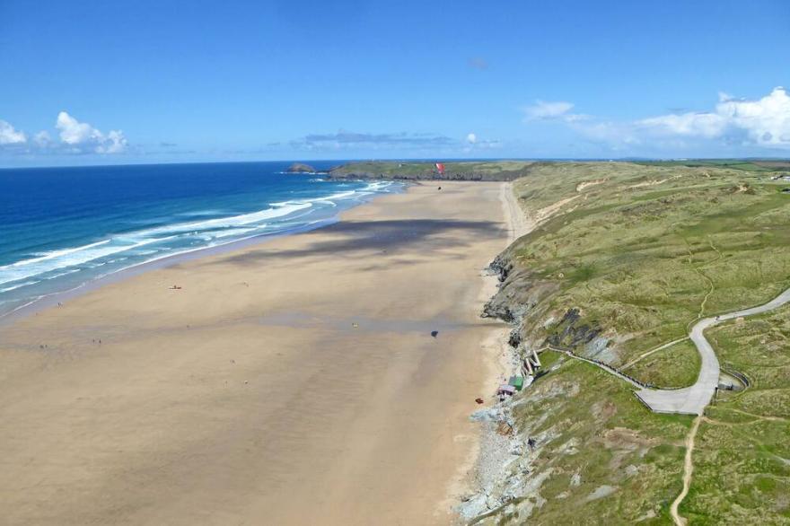 A fabulous beach house with sea views and a lovely, enclosed garden.