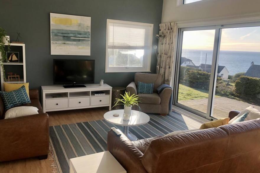 Clifftop property overlooking Polzeath Beach