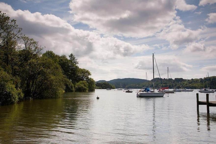 Modern Waterfront Boathouse With Beautiful Balcony On Windermere Marina