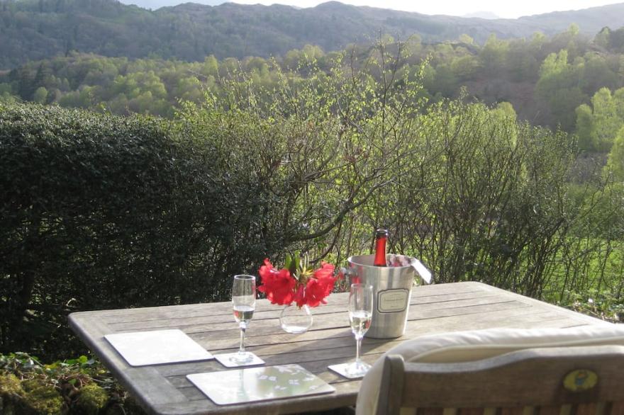 Stunning views from historic Grasmere cottage on Wordsworth's favourite walk