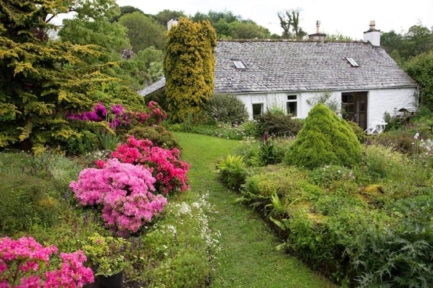 Cosy Cottage in Picturesque Rural Location Near Sea, Garden, Burn, Red Squirrels